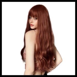 LUXURIOUS HAIR 26” Inches Synthetic Wig Color: Cinnamon